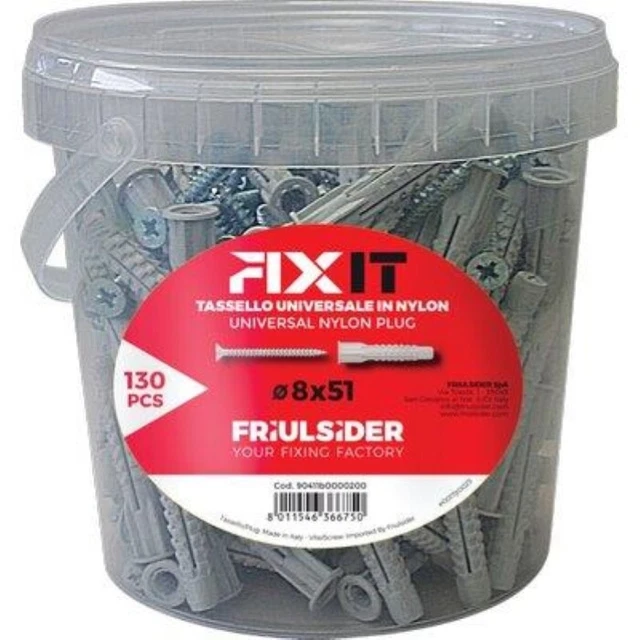 Tassello Mm 8X51 Cf=Pz 130 Nylon Fixit Vite Tsp Promopack Friulsider