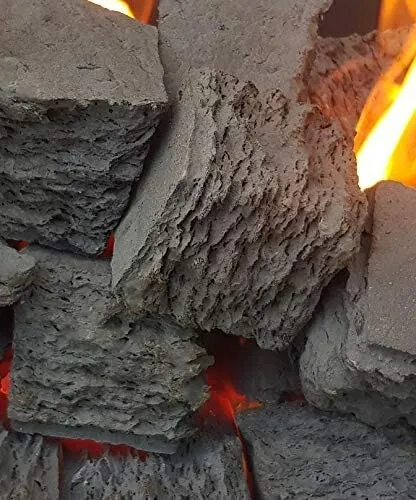 Gas Fire Coals 20 Medium Replacement UK Made Quality Ceramic Fibre Coals 45mm