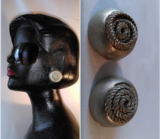 Paire De Boucles D'oreilles Fantaisie Vintage à Clips - Anciennes - Occasion