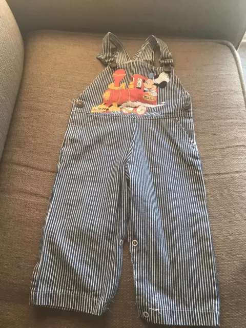 Vintage Mickey Mouse Overalls Disney Kids  '60s '70s Engineer See Measurments