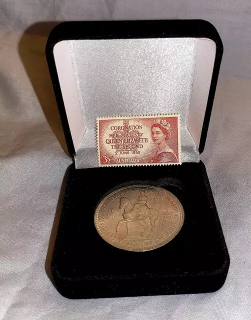 1953 Argento Regina Elisabetta II Incoronazione Moneta Corona Vecchia Corona Vintage Retro