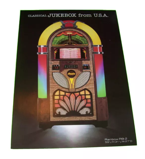 Antique Apparatus Jukebox Flyer Gazelle Peacock Phonographs NOS Vintage 1987