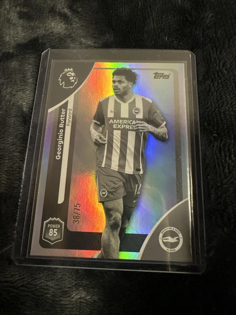 2025-26 TOPPS BPL - Georginio Rutter (Brighton) - Black & White 38/75 £ ...