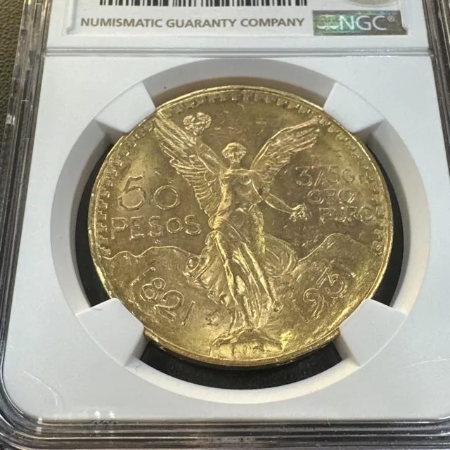 Key Date | Mexico 1931 Gold 41.66 Gram | Ngc Ms 62 1.2057 Oz Agw Gold 50 Peso 2