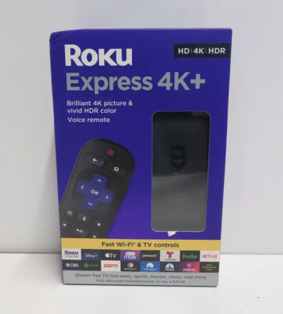 Roku Express 4K+ 2022 Streaming Media Player Device HD/4K/HDR W/ Voice RemoteNEW