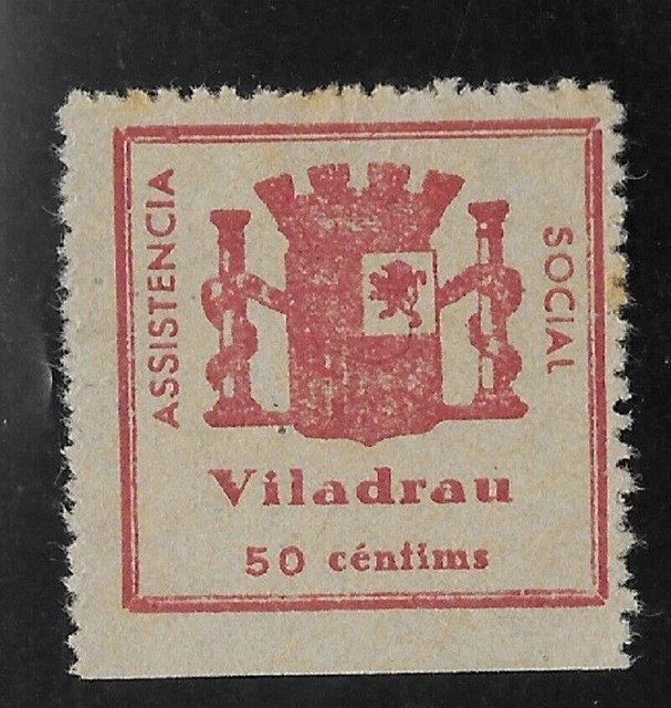"Viladrau (Gerona) Edifil 9 * 0,50 Cts Carmin Auf Grau ""Sozialhilfe"