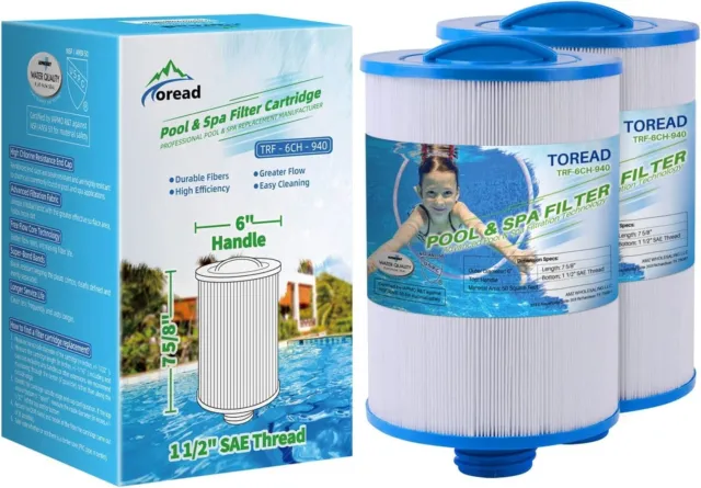 TOREAD Replacement for Spa Filter Unicel 6CH-940, PWW50P3 (NOT PWW50P4)