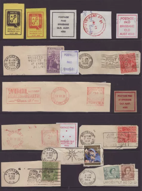 Queensland Brisbane postmark selection, some nice items here including KGV.
