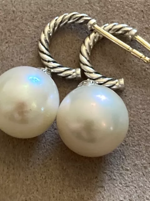 PREVIOUSLY Used David yurman Solari Earrings with Diamonds and Pearls