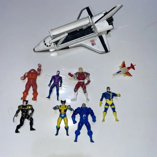 Vintage 1994 Marvel X-Men Steel Mutants Diecast Figures And Misc