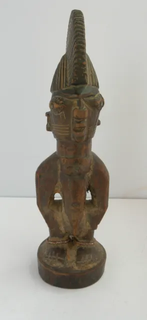 Old tribe used tribal ceremonial carving, statue, sculpture with beads, African