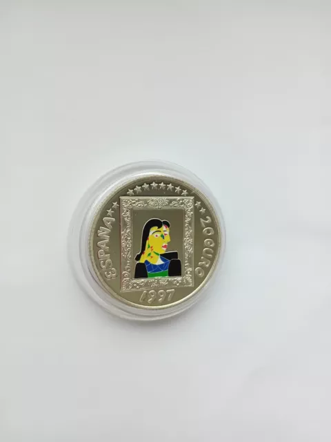 Spanien 20 Euro 1997 PP Piedfort ! NUR 500 Stück ! Dora Maar von PICASSO Silber