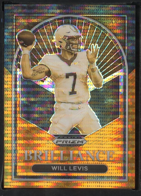 2023 Panini Prizm Draft Picks Football Will Levis Brilliance Orange Pulsar /49