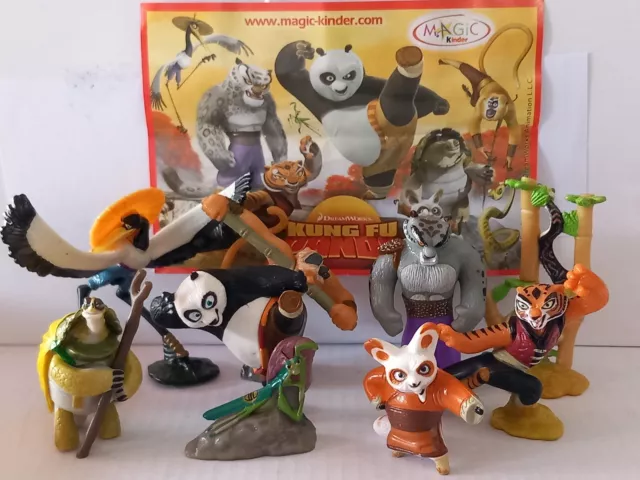 KINDER FERRERO SURPRISE COMPLETE SERIE DISNEY KUNG FU PANDA 9xFIGURINE TOP RAR