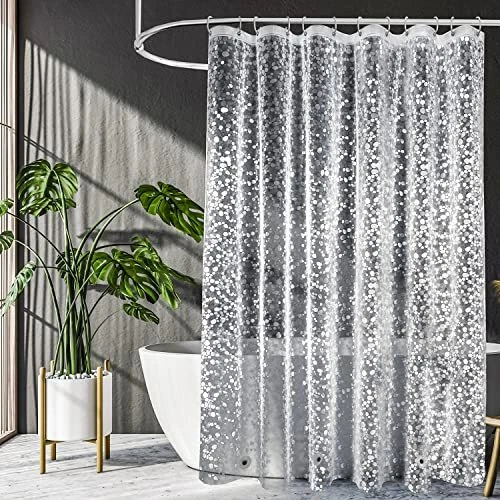 CLEAR SHOWER CURTAIN 48 X 72 Inches3D Cobblestone Stall Shower Curtain