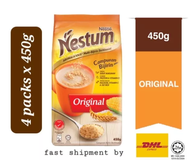 Nestle Nestum All Family Multi Grain Nutritious Cereal 4 packs x450G ship by DHL