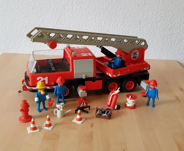 Ancien PLAYMOBIL 3403 Super Set Pompiers Vintage 1976 - Camion Et Caserne D'Occasion