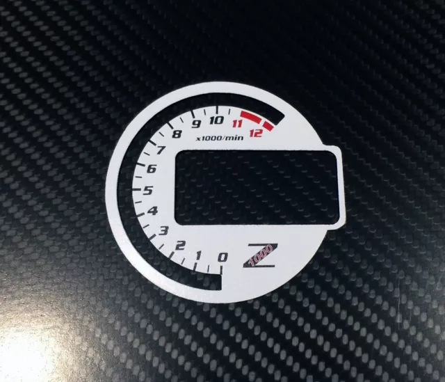 Tachoscheibe passend für Kawasaki Z1000 03-06 gauge Ninja weiß Drehzahlmesser