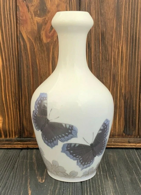 Jugendstil Royal Copenhagen Porzellan Vase Schmetterling Butterfly art nouveau
