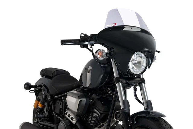 Cupolino Batwing Puig 21077H Per Harley Davidson - Schermo Fumè Chiaro, Montaggio Completo