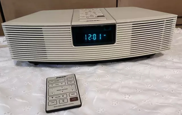 Bose Wave Radio Player Model AWR1-1W Tested & Working W/ Remote & Power Cord