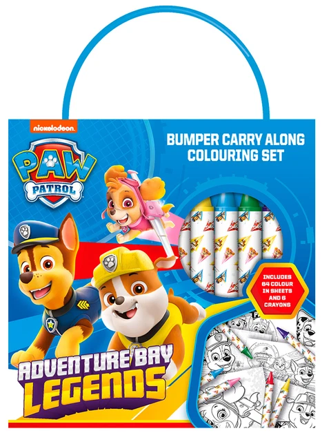 PAW PATROL ADVENTURE Bay Legends Bumper Carry Along Colouring Set Kids Activity £4.46 - PicClick UK