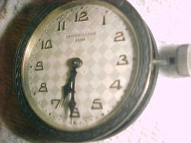 SANDOZ-VUILLE RARE ANTIQUE CAR CLOCK Auto Clock - BEAUTIFUL - WOUND