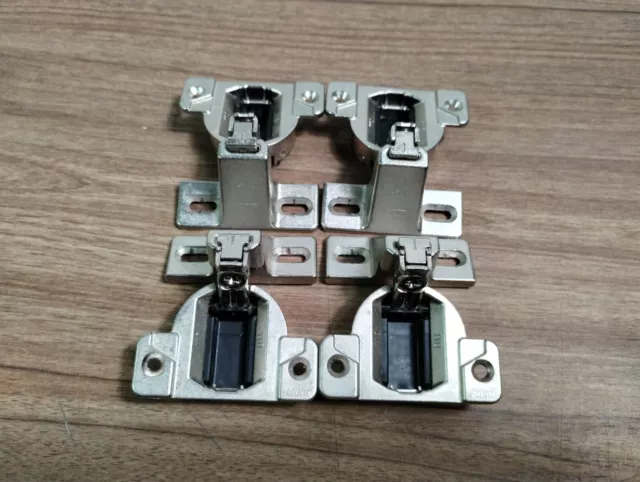 4 x Blum COMPACT 110° Hinge 30.310-11.02 Nickel w/130.110-01.24 Plate 1/4"