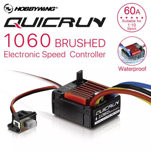 HobbyWing QuicRun 1060 60A Brushed ESC Speed Controller For 1:10 RC Car