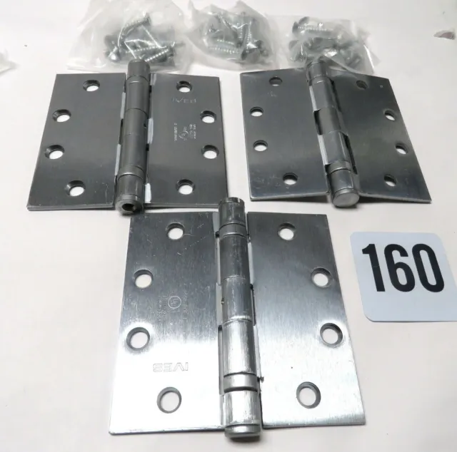 6X Ultra Hardware  Box of 3- 4inx4in Single Acting Spring Hinge 35389R1 6 Hinges