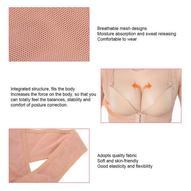 (XL)Breast Support Durable Adjustable Hunchback Correction Belt Breathable For