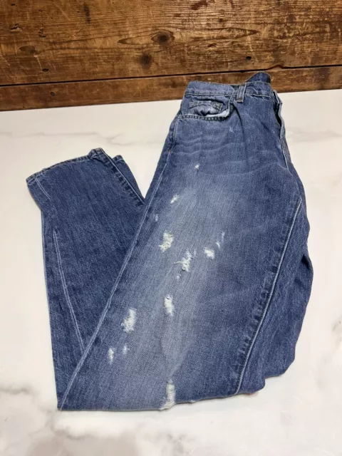 J BRAND | Womens Jake Distressed Blue Boyfriend Jeans Size 26