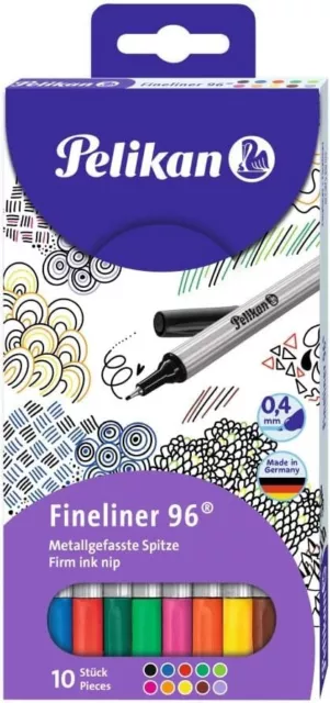 Pelikan Fineliner 96 10 Farben sortiert im Etui 0.4mm