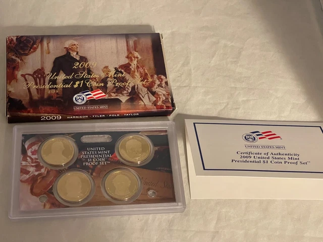 2009 United States Mint Presidential One Dollar Coin Proof Set w/COA & Sleeve