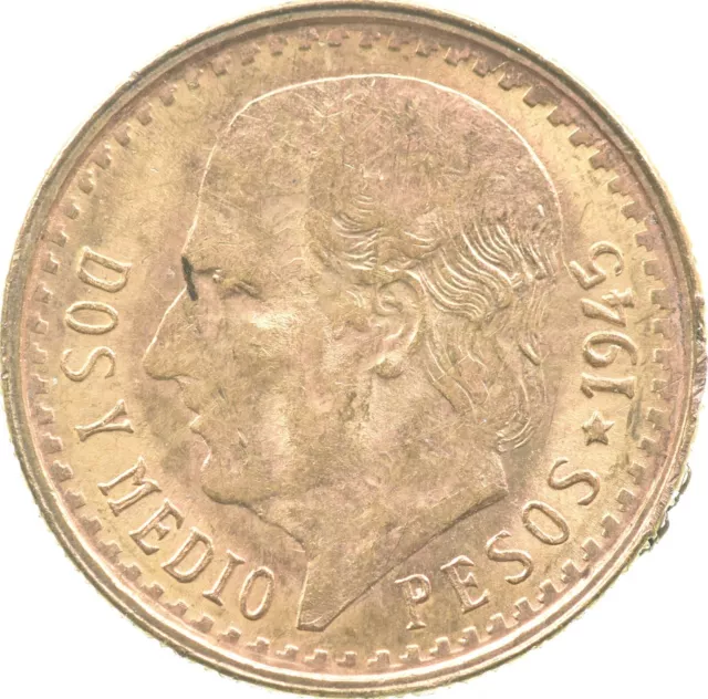 1945 2 1/2 Pesos - Mexico Gold Coin *923