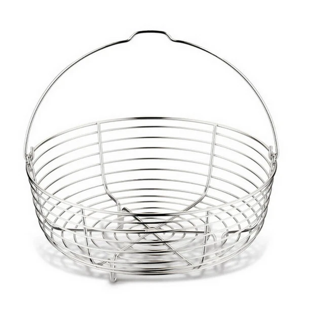 Panier Vapeur Multifonction Mikikit En Acier Inoxydable - Accessoire Autocuiseur 3-6L Pour Riz, Poisson Et Légumes