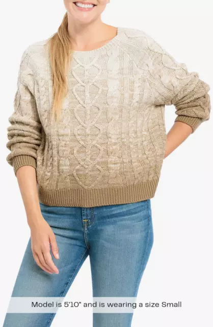 Splendid Womens Size XSmall Laila Wool Blend Cable Knit Pullover Sweater NWT