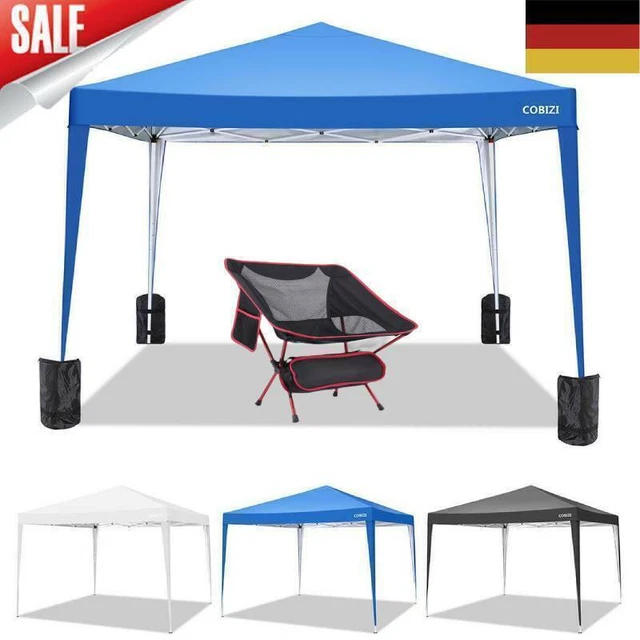3x3M Pavilion Gartenpavillon Faltbar Wasserdicht Party Garten Zelt Festzelt 03