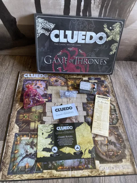 GAME OF THRONES CLUEDO Board Game - 100% Complete