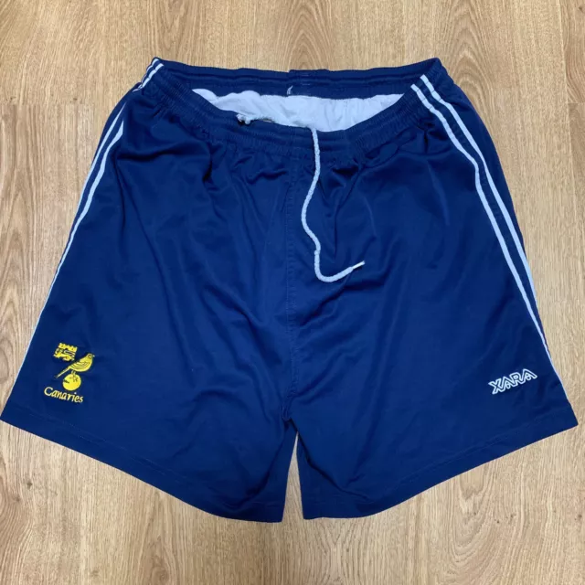Norwich City Canaries Xara Vintage Football Shorts Size L