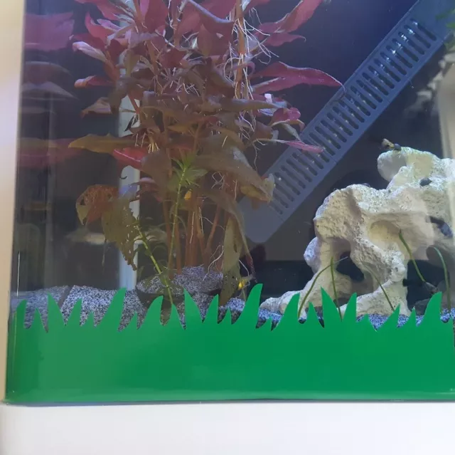 AUTOCOLLANT D'HERBE AQUARIUM RÉSERVOIR VIVARIUM VERT AQUATIQUE 210 MM x3 JOIN UP LOOK1
