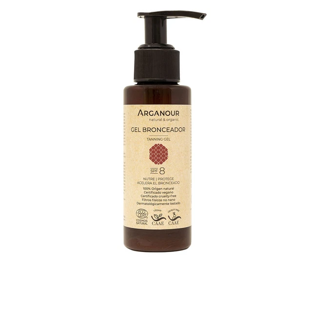 Protectores solares Arganour unisex NATURAL&ORGANIC gel bronceador SPF8 100 ml