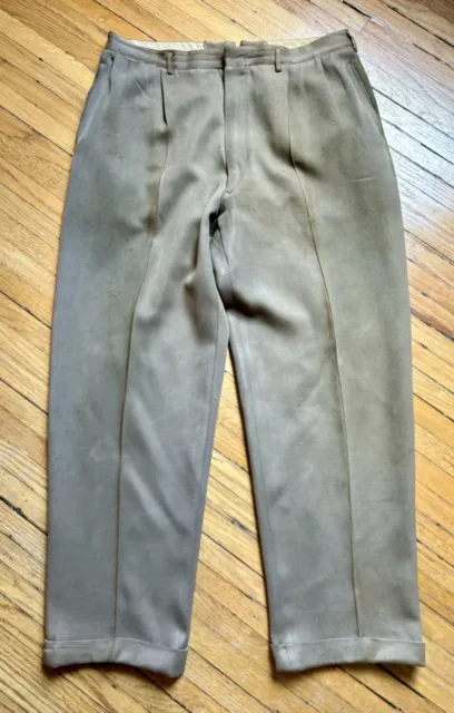 vintage 1940s wwii US ARMY Workwear trousers Twill wool GABARDINE pants