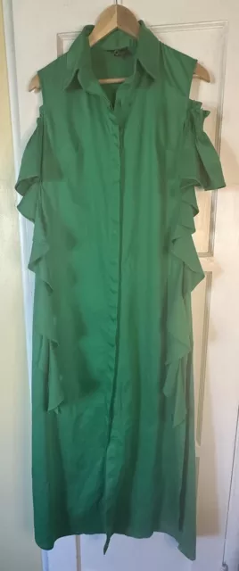 Thale Blanc Deborah Sawaf Made In Los Angeles Green Long Dress Size S