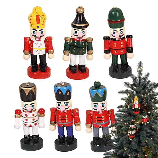 6 PCS Christmas Nutcracker Ornament Set,  Nutcrackers Tree Ornaments Set