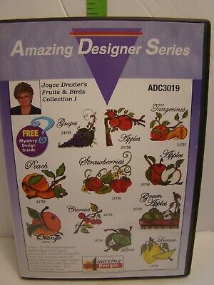 DVD bordado máquina Joyce Drexler's Fruits & Birds Collection I