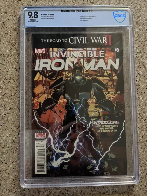Invincible Iron Man #9 1st full app   Riri Williams CBCS 9.8 1ST PRINT