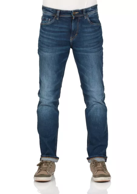 TOM TAILOR Jeans Homme Josh - Slim Fit - Bleu - Mi Pierre Wash