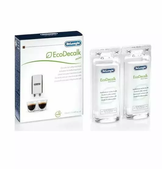 Delonghi EcoDecalk Mini Coffee Machine Maker Cleaner Descaler 2 x 100ml Sachets