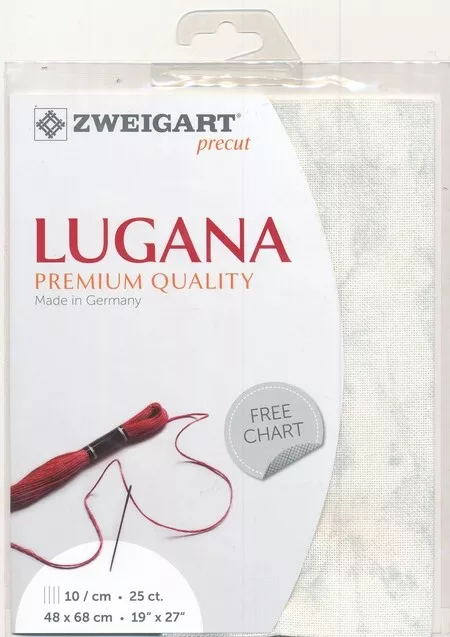 Zweigart Precut Lugana 25ct/10st 48 x 68cm 52% cotton 3835.7139 stormy clouds